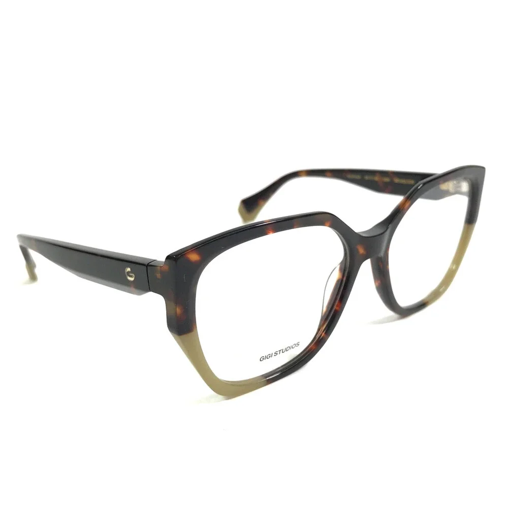 Gigi Studios Eyeglasses Frames ANDY GS1002/02O Brown Beige Cat Eye 56-17-140